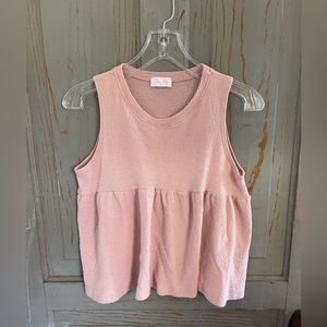 Pink Lily Textured Empire Top